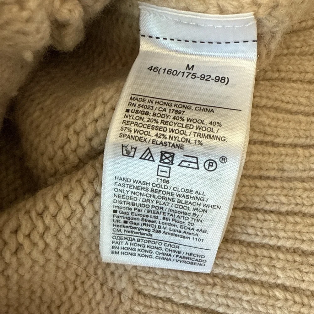 Banana Republic Wool Blend Shawl Collar Double-Breasted Cardigan Sweater – M - Picture 6 of 9